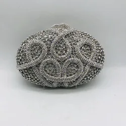 China Factory Wholesales Luxury Crystal Rhinestone Clutch Evening Bag for Formal Party Diamond