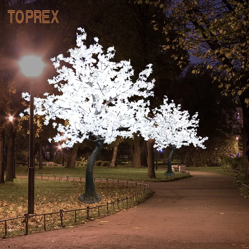 Wholesale Import Outdoor Artificial Autumn Japanese White Maple Leaves Trees