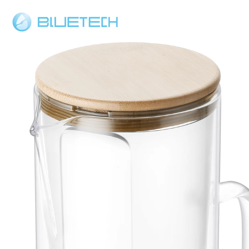 China Manufacturer 3.5L Portable Borosilicate Glass Drinking Water Pitcher Jug Remove Chlorine Heavy Metal and Limescale