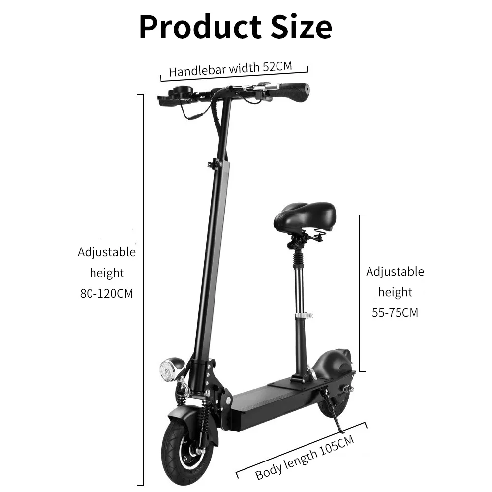 Wholesale Good Quality  Two Wheel Folding E Scooter 350w Powerful Electric Scooter Adult Electric Delivery Scooter