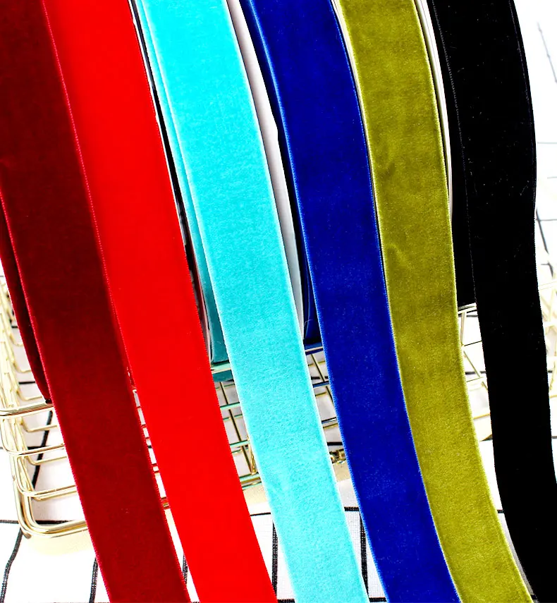 Factory wholesale velvet ribbon 25mm clothing decoration  hair bow gift printed ribbon roll