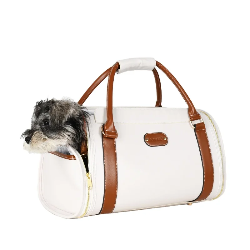 Customized Logo Design Manufacturer Luxury Waterproof Leather Outdoor Traveling Cat Backpack Portable Small Pet Dog Carrier Bags