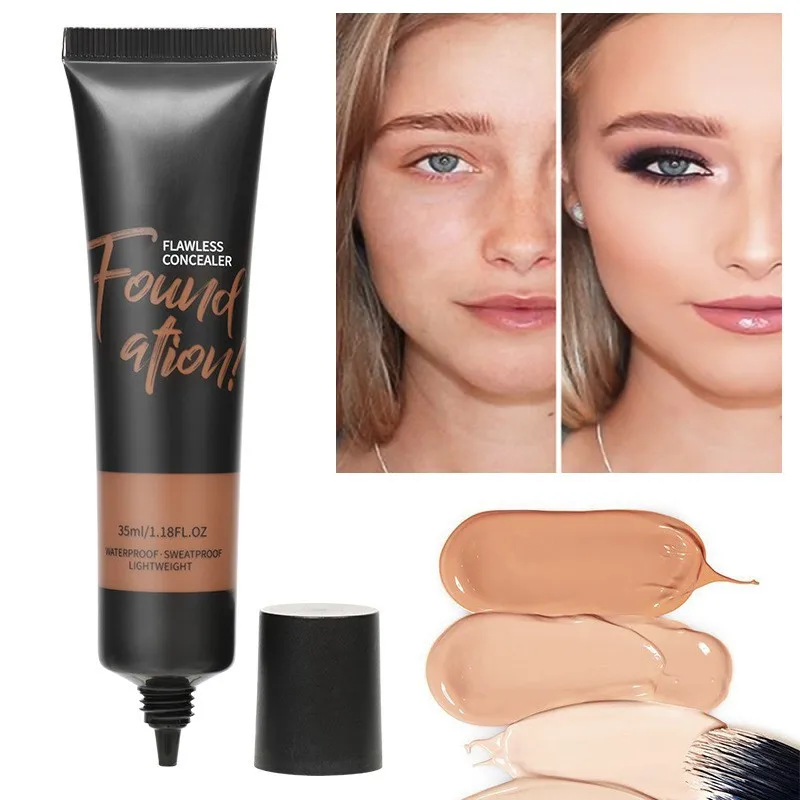 Makeup Base Waterproof Full Coverage Foundation Lasting Lightweight Face BB Cream Cosmetic Private Label Liquid Foundation