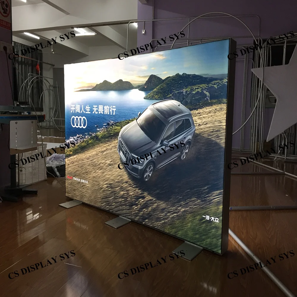 Halloween product portable SEG frame led sign light box with fabric printed