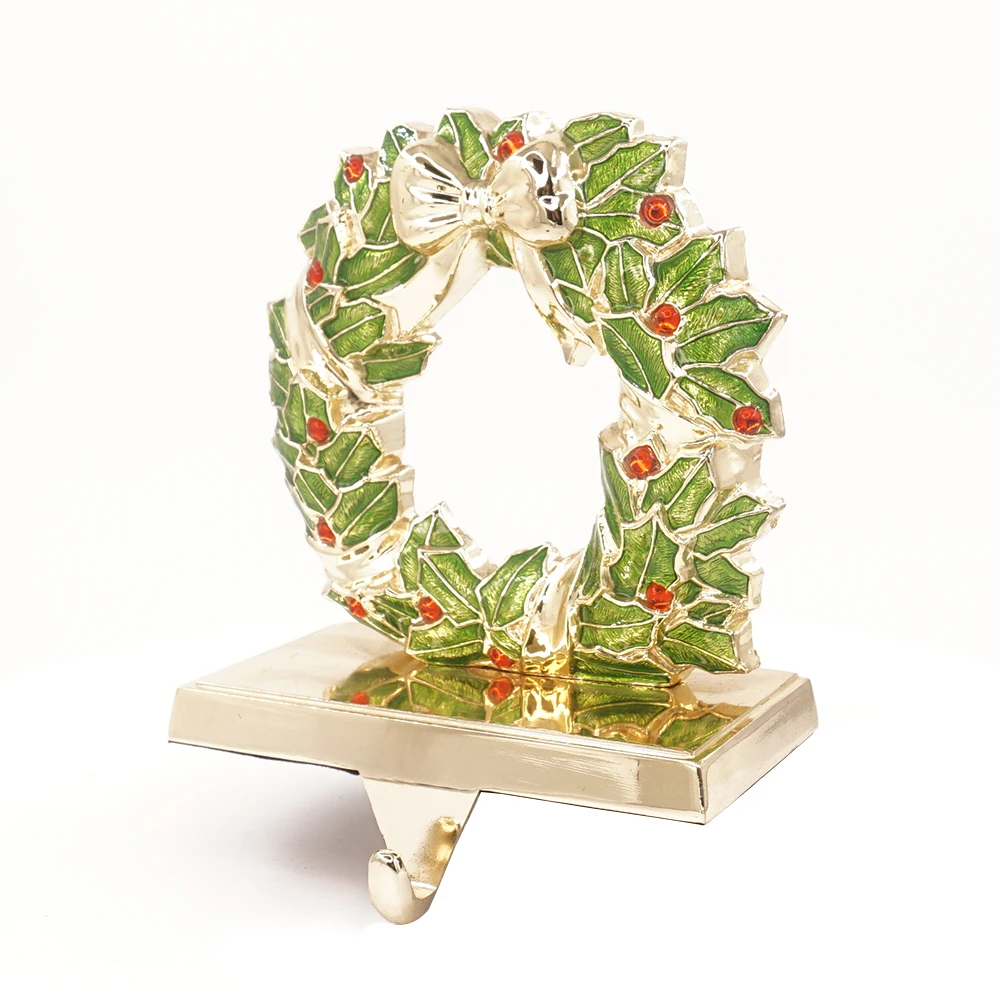 Christmas Ornaments Decorative Flower Wreaths Stocking Holder Christmas Decoration