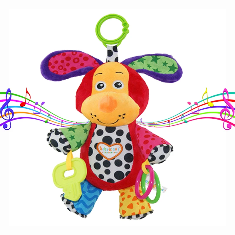 Baby Toys Cute Stuffed Elephant Musical Hanging Toys without battery