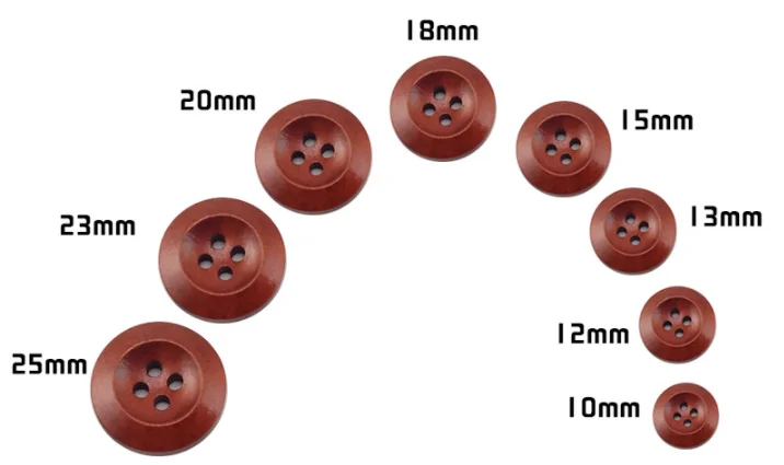 Fashion Round Environment Nature Wooden Button Four Holes Button