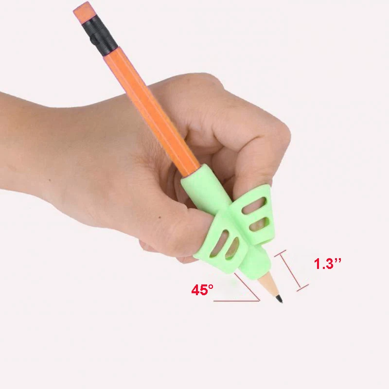 Wholesale Pen Holding Tool Three-finger Grip Silicone Pen Pencil Grip Holder For Kids