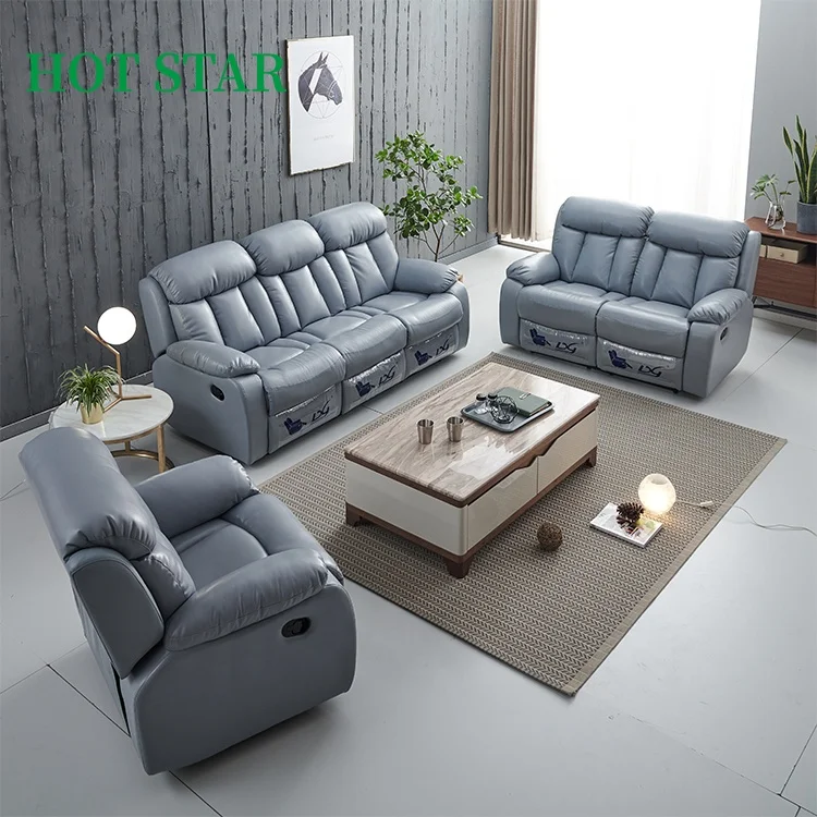 Luxury Genuine Leather Custom Zero Gravity Lounge Reclining Cinema Armchair, Lazy Boy Sectionals Sofa, Living Room Sofa Set