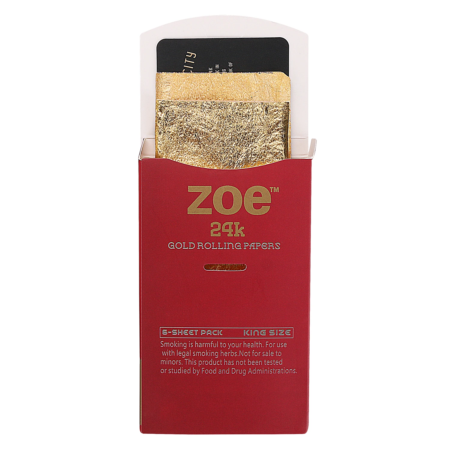 High end 24K gold rolling papers 2-sheet pack custom logo gold rolled cone for party