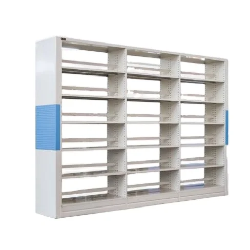 
Made in china superior quality vertical plate style six tier double side Steel book shelf 