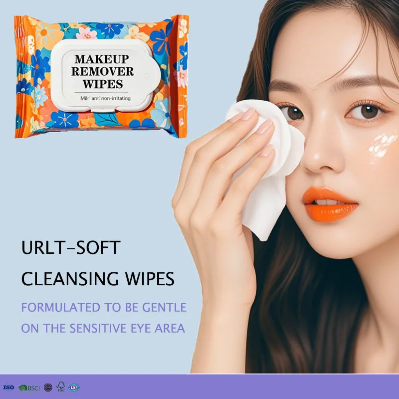 Wholesale Customization Makeup Remover Wipes 100% Biodegradable Towelette  Packaging Single Makeup Remover wet wipes With Logo