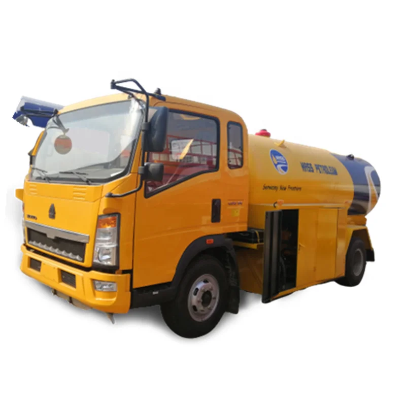4x2 HOWO 5.5cbm lpg tanker truck 5000 Liter Cooking Gas lpg truck