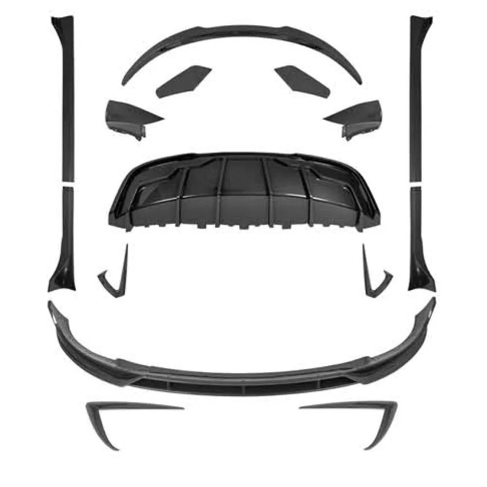 Model Y Front splitter side extensions spoiler Front Lip rear diffuser Model Y fast aero kits for Tesla