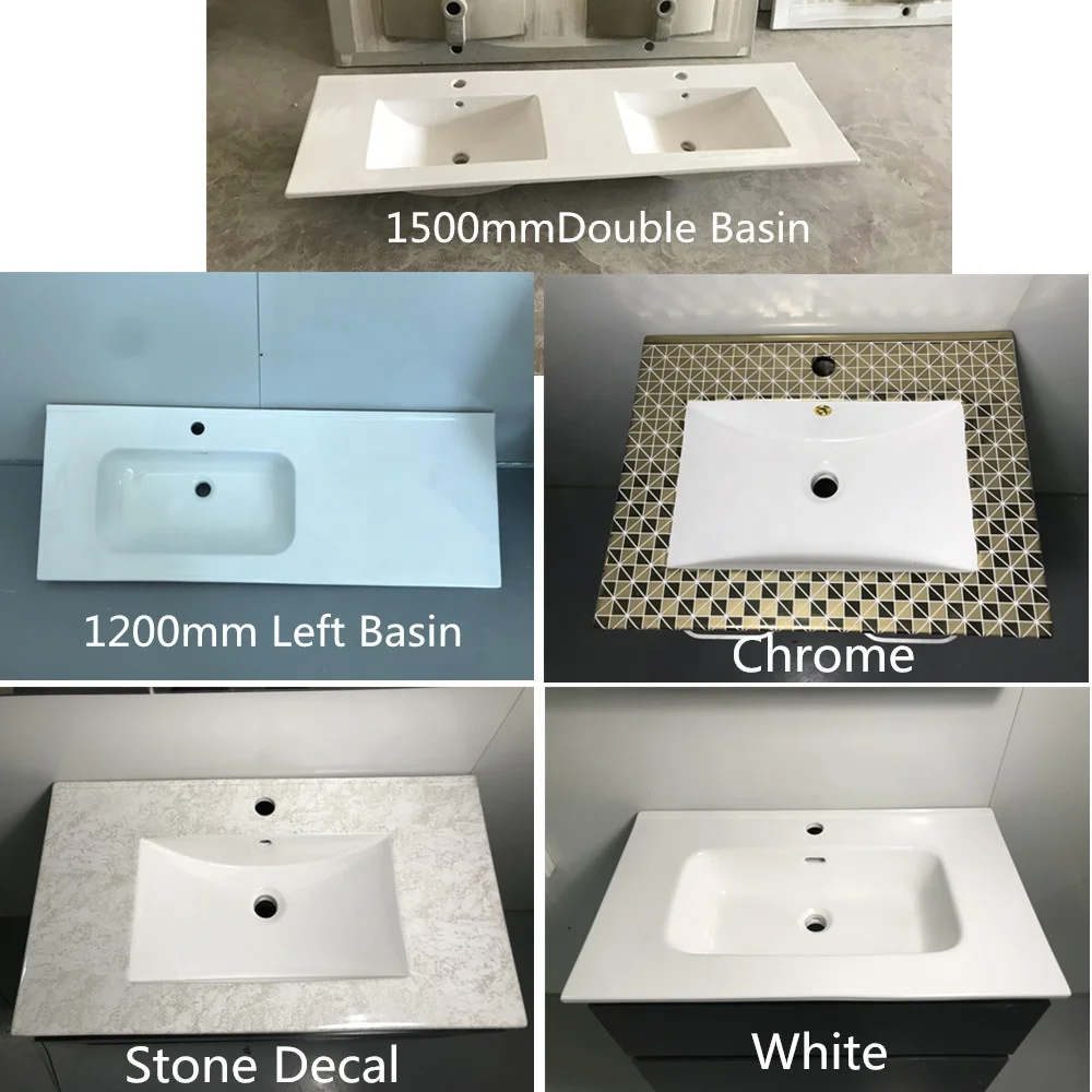 Matt Color Thin Edge Ceramic lavabo luxury Cabinet bathroom sinks wash basin