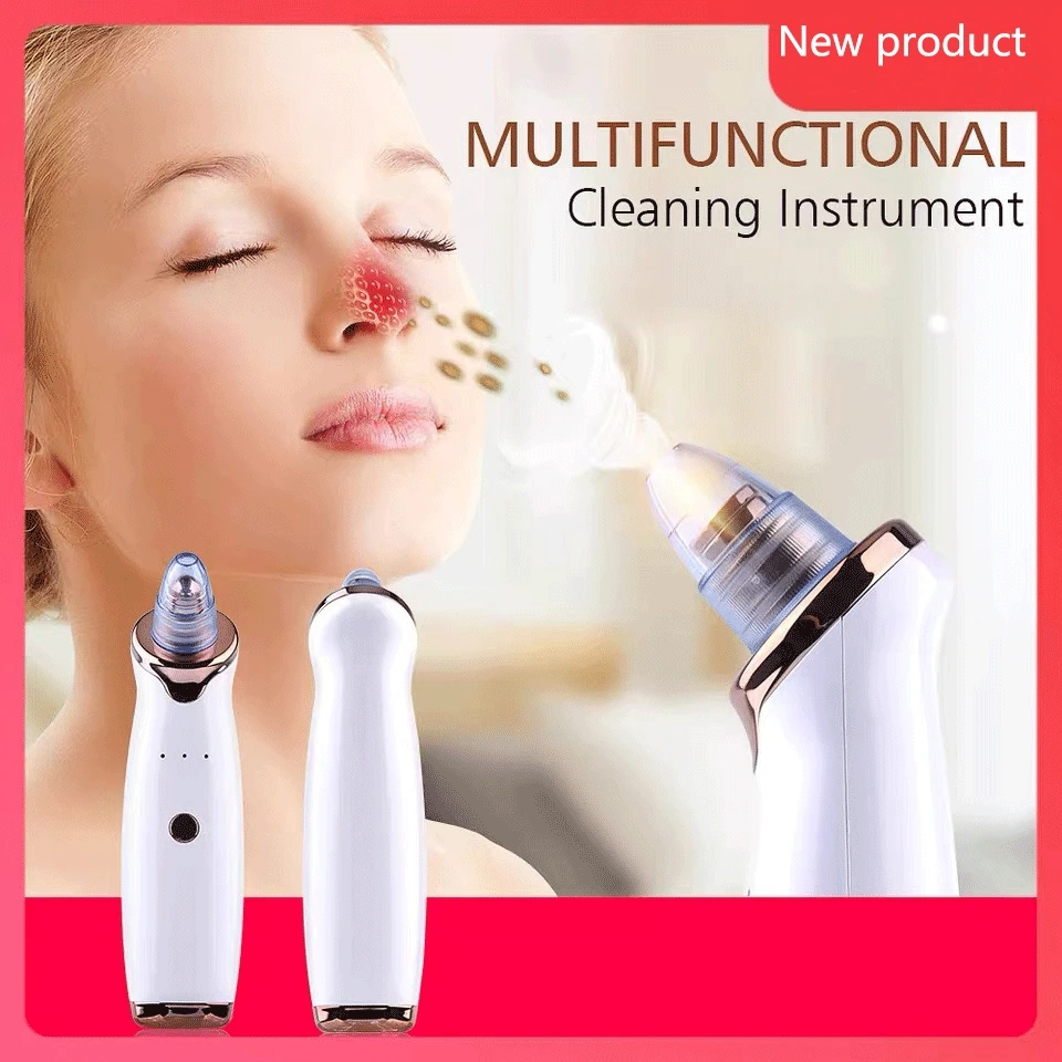2022 Rechargeable Blackhead Instrument Nose Pore Cleaner Vacuum Blackhead Remover Removal Machine With Blackhead Remover Tool