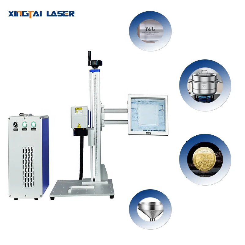 Markdown Sale Fiber Optic Split Laser Marking Machine Portable Laser Plotter 20W 30W Laser Marking Machine