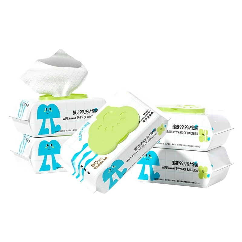 Plant Based Toilet Paper Adult Disposable OEM/ODM  Flushable Biodegradable Wet Toilet Wipes with Private Label