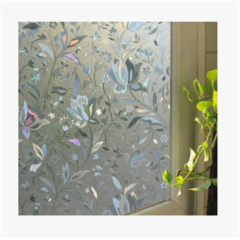 Htv Vinyl Self Adhesive Film Bathroom Window Stickers Frosted Door Window Film Privacy Cling Explosion-proof Opaque PVC Film