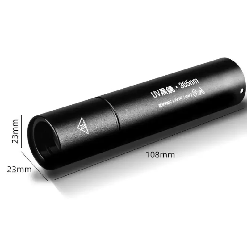 Popular 365nm Ultraviolet Blacklight Detector Mini Portable LED Flashlight USB Rechargeable Waterproof Purple Light Torch Light