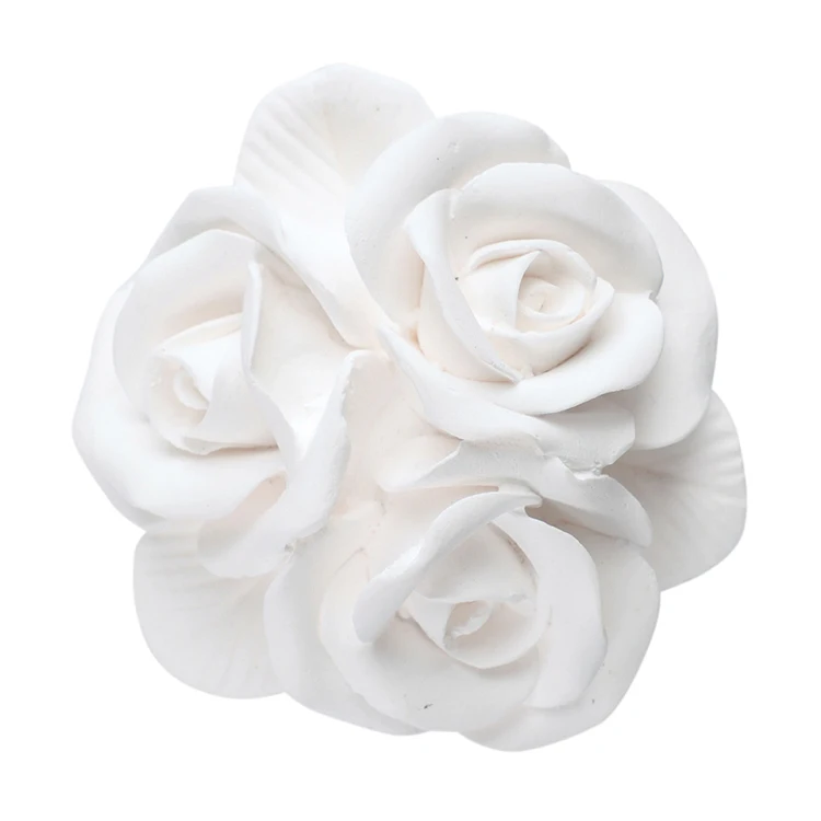 Handmade White Ceramic Flower Aroma Oil Diffuser Ceramic Bird Diffuser Aroma Perfume Glass Bottle