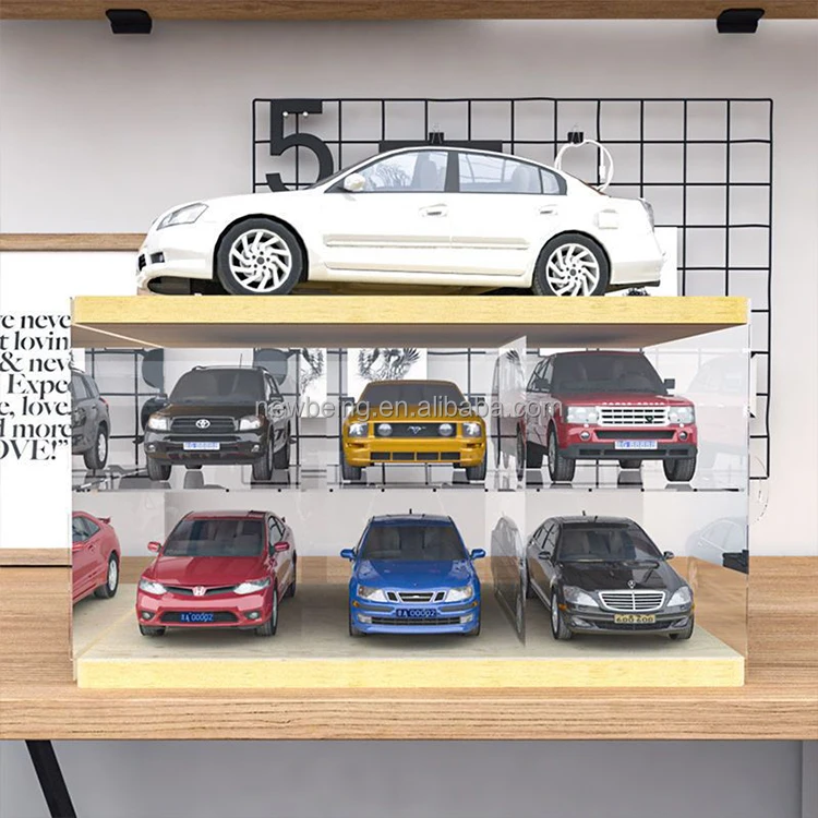 1:32 car model display box acrylic parking lot model alloy car toy car storage rack display box cabinet