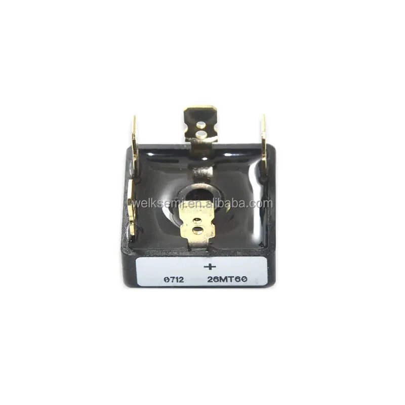 26MT60 New and Original Bridge Rectifier Three Phase Standard 600 V QC Terminal D-63