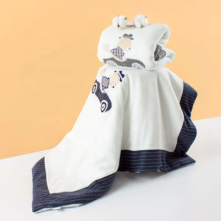 RTS Unisex Autumn Winter Toddler Custom Soft Cotton Velvet Newborn Baby Swaddle Wrap Infant Blanket