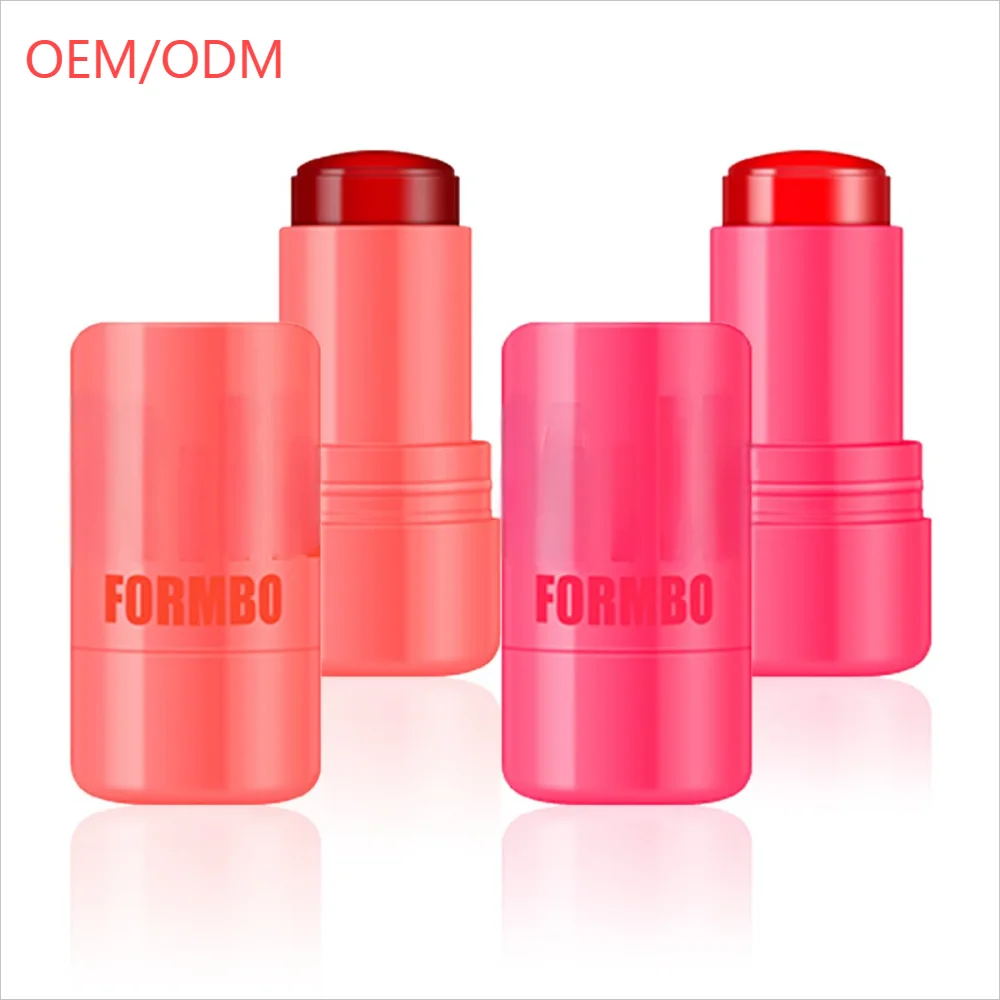 Private label 2 Colors Jelly Blush Stick Jelly Tint Blush Lip and Cheek Makeup Stick