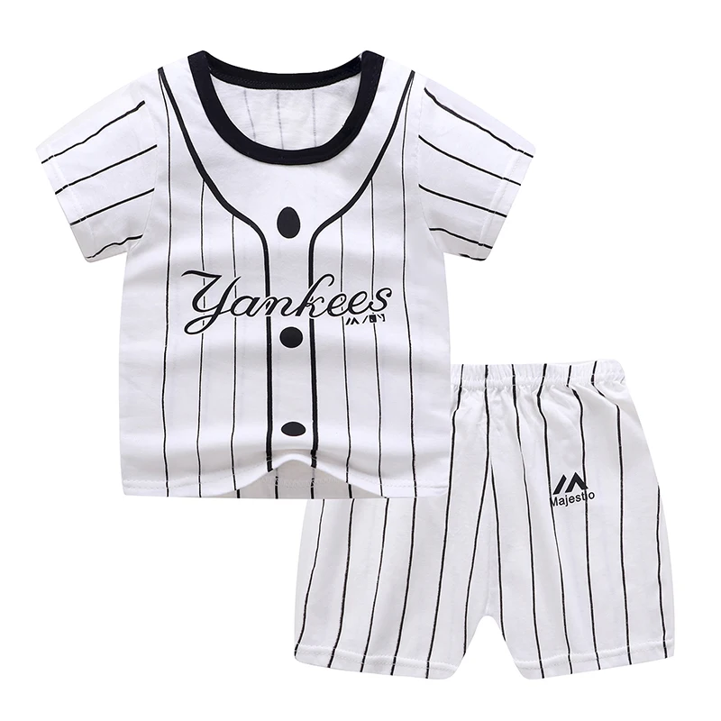 Wholesale Price Summer Kids Short Sleeve Suit Children Pajamas Baby Clothings Sets for Boys and Girls