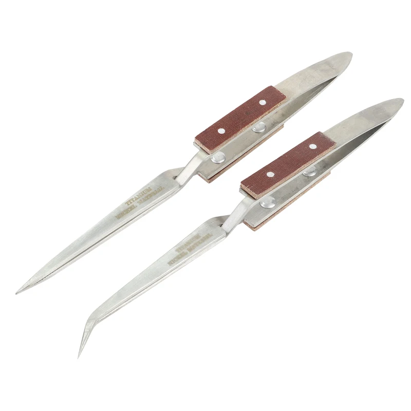 High Quality Jewelry Making Rebound Tweezer Diamond Gem Tweezers Stainless Steel Cross Lock Tweezers Jewelry Tool