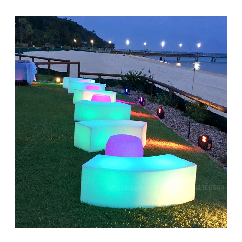 Садовая скамейка со светодиодной подсветкой, уличная мебель для газона (cbs120)