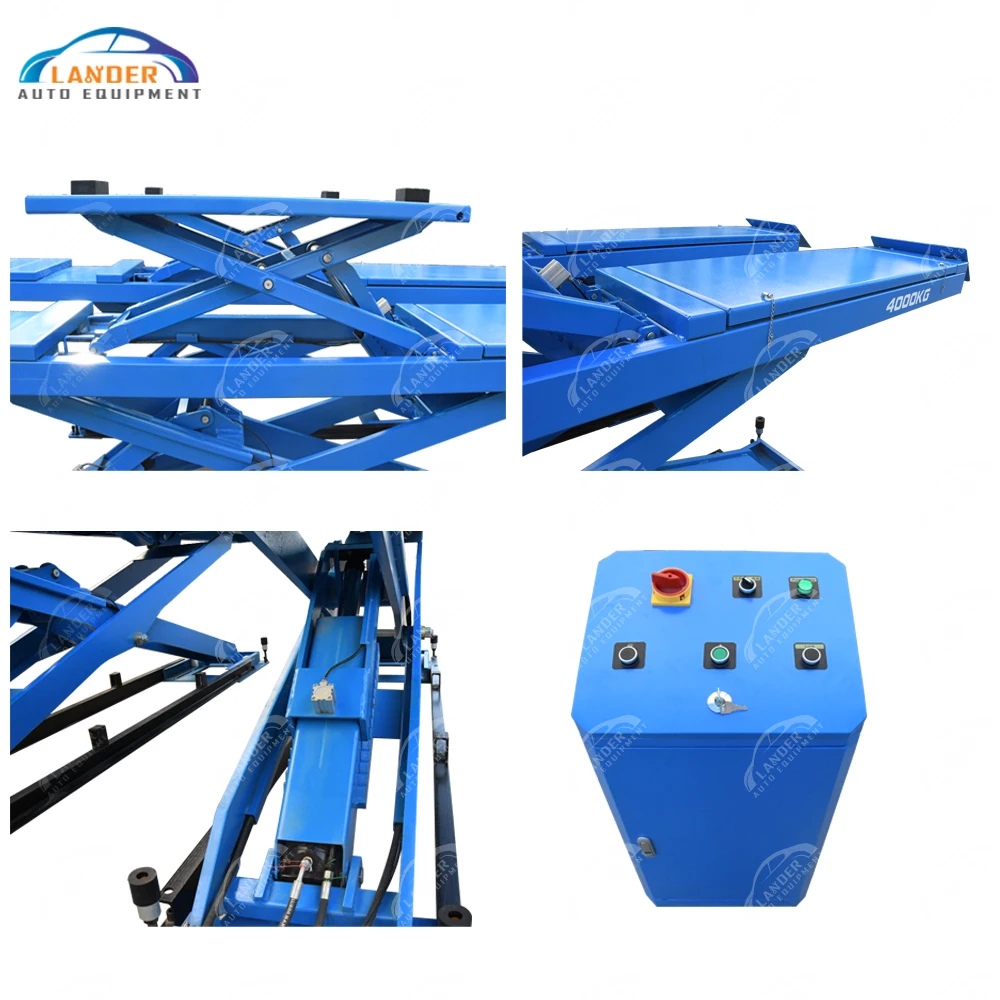 4000kgs Full Rise CE Cheap Hydraulic Car Alignment Scissor Lift Hoist Machine for Repair Shop