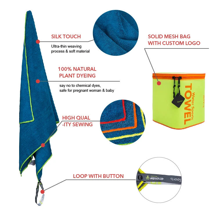 China manufacturer Microfiber terry bath towel