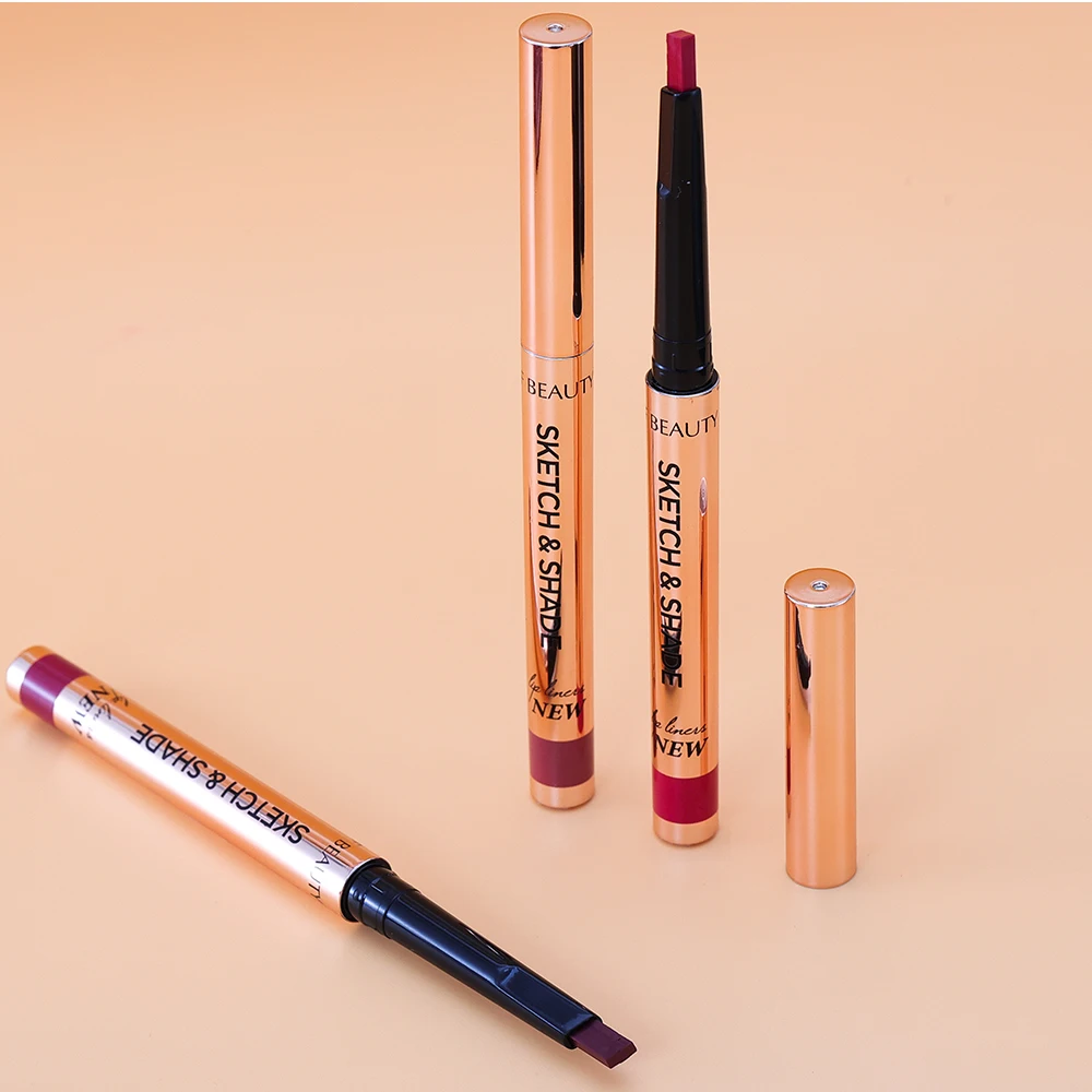 Wholesale All in One High Quality Vegan Waterproof Lip Liner Supplier Private Label Brown Mineral Cream Lip Liner with Logo