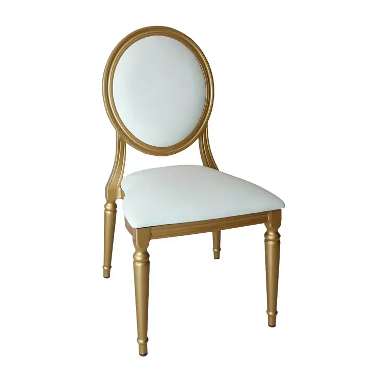 2023 Stackable louis aluminium chairs used wedding banquet chairs for sale