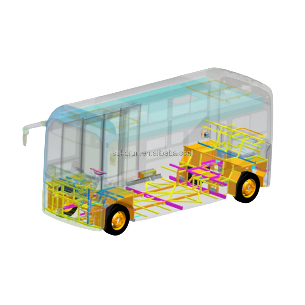 Bus Premium Electric Vehicle Chassis 110KW Rated Power, 5000 to 12000 RPM Motor-Assisted Braking Precision Drive Motor