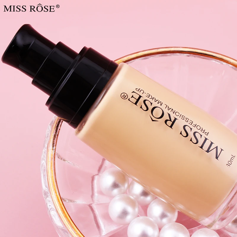 Miss Rose Liquid Foundation Moist Oil Control Face Whitening Long-lasting Conclear Makeup Cosmetics