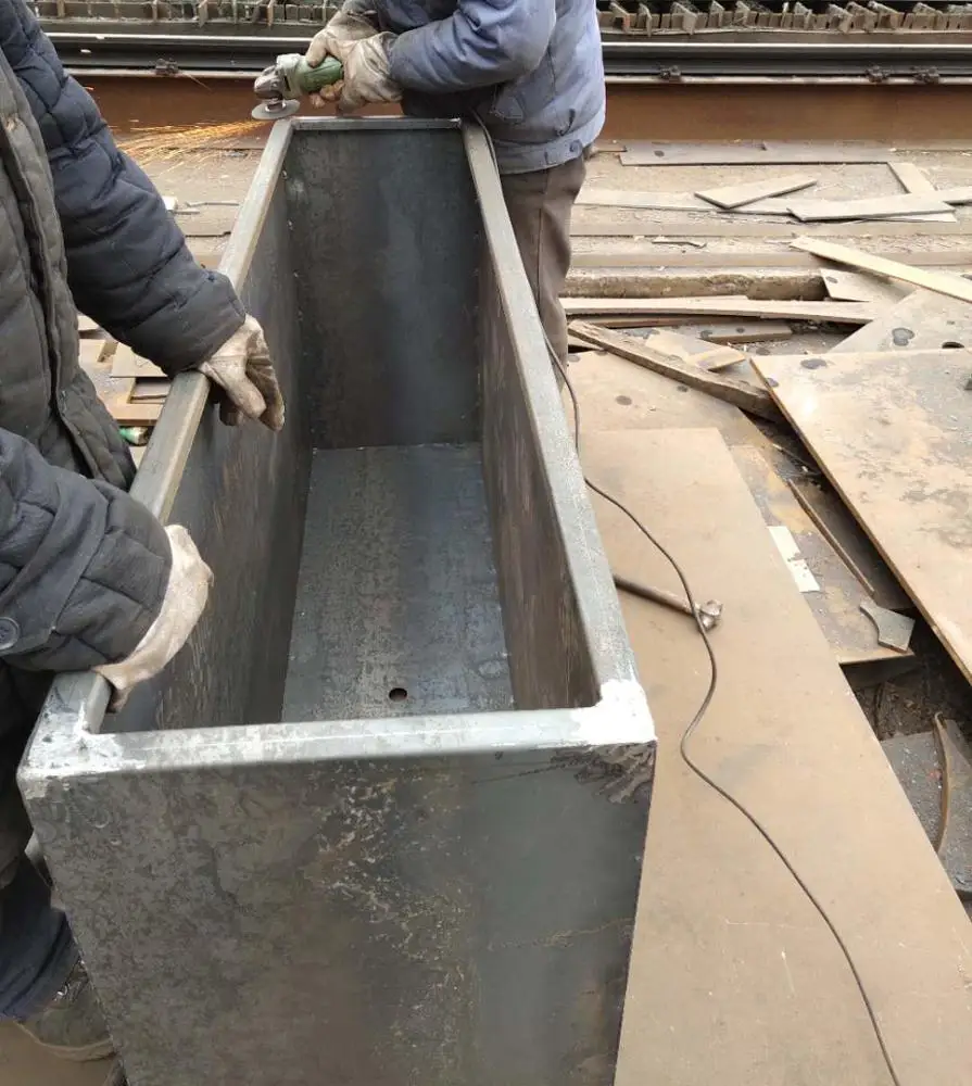 Metal Flower Pots Rectangular Corten Steel Planter Box