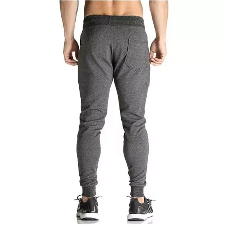 custom breathable plain solid high drawstring waist activewear sports training jogging pants men