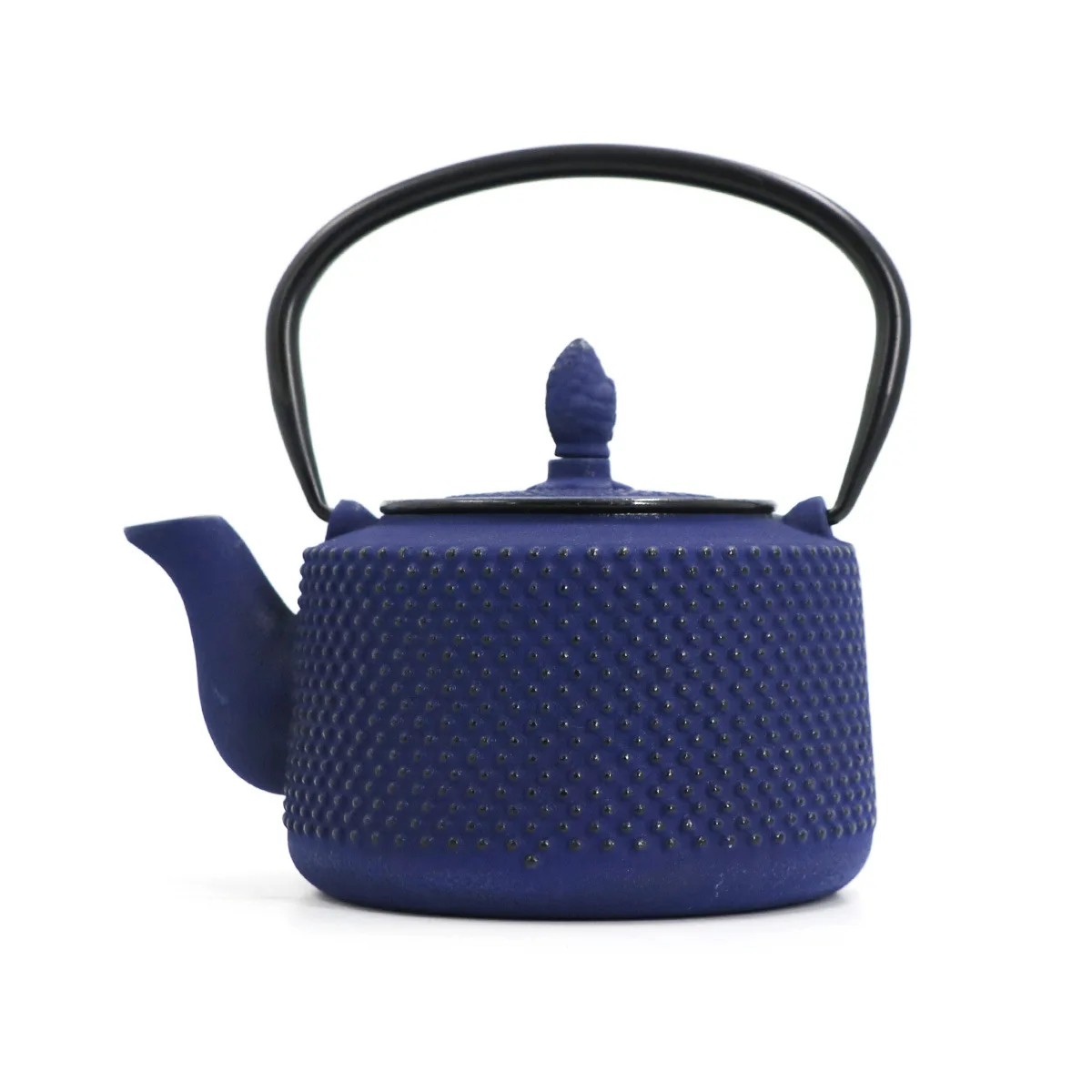 bottle bucket shape hobnail cast iron teapot kettle handle with rope
