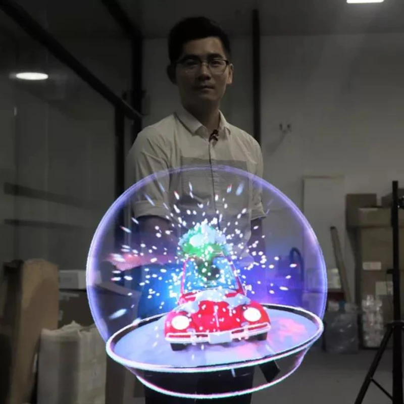Indoor 3D Hologram Led Fans Projector Display 4k 1080p High Resolution Holographic Fan For Advertising