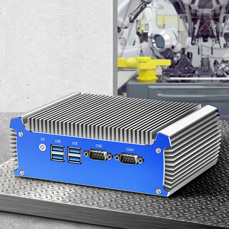 Small Pc Home Cel-reon J4125 J6412 16GB 2HD 6USB 2RS232 4Lan Desktop Office Computer SIM Slot Mini PC