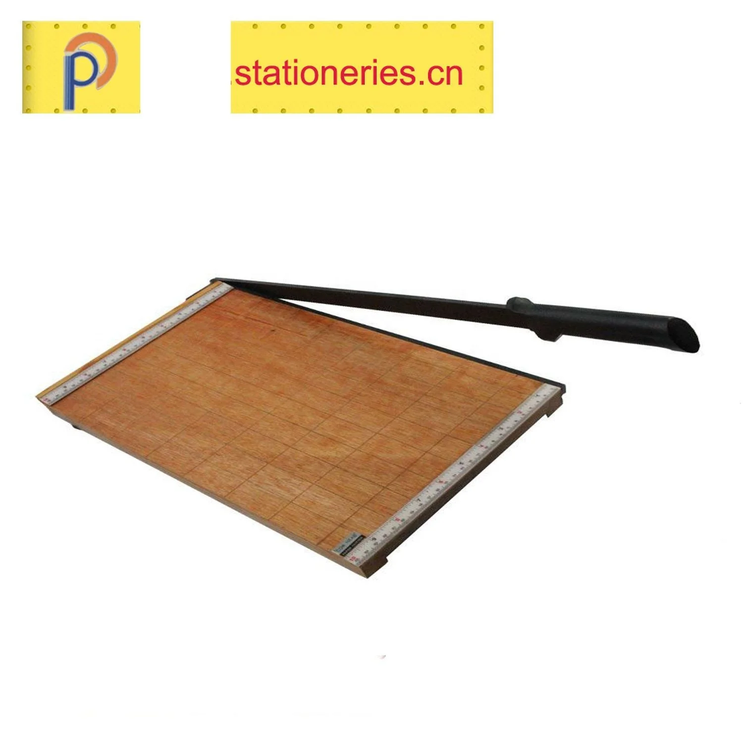 new design wooden paper cutter with wooden base for paper cutting device cutter