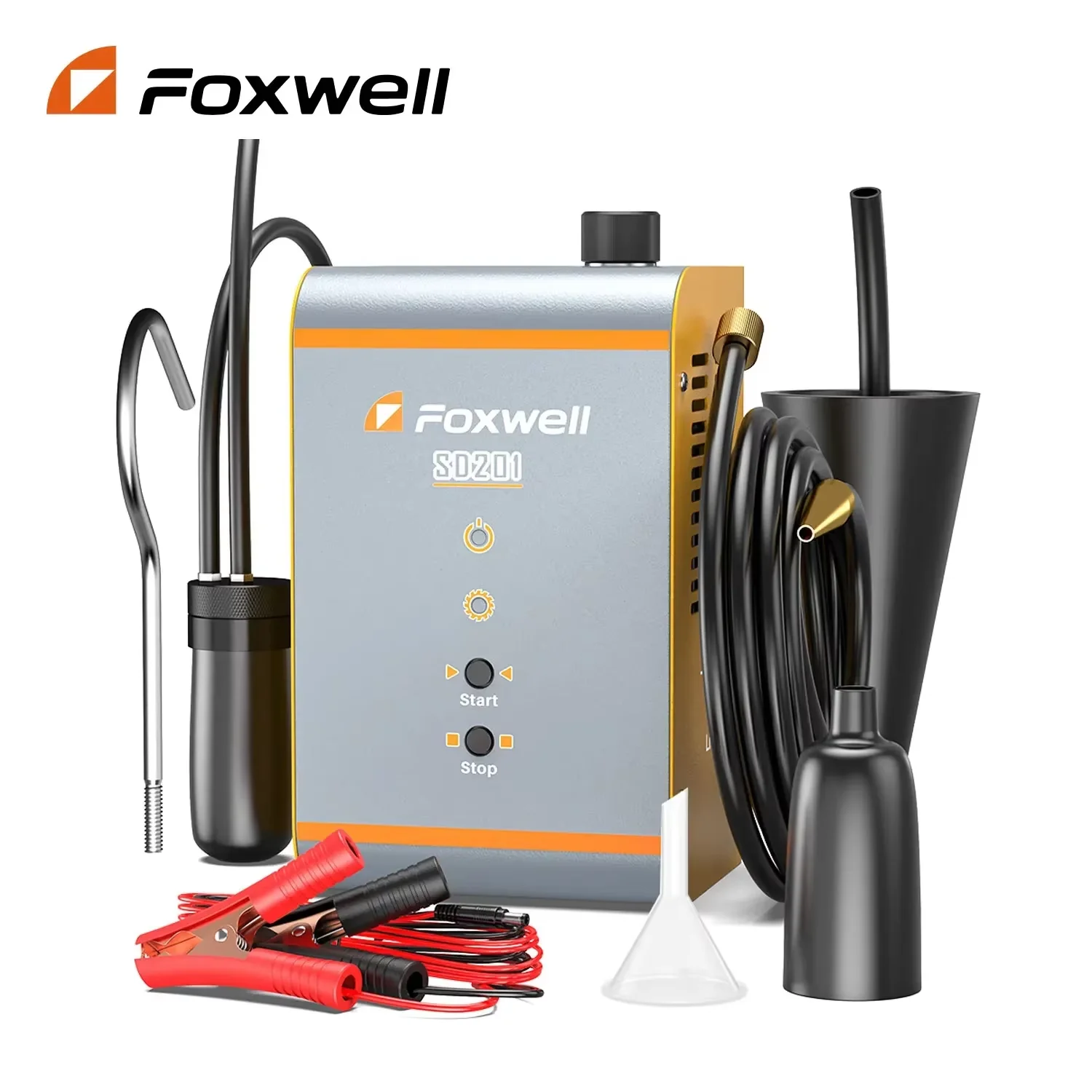 FOXWELL SD201 Automotive Smoke Machine Leak Detector Built-in Air Pump EVAP Leakage Gas Leakage Locator Oil Pipe Generator