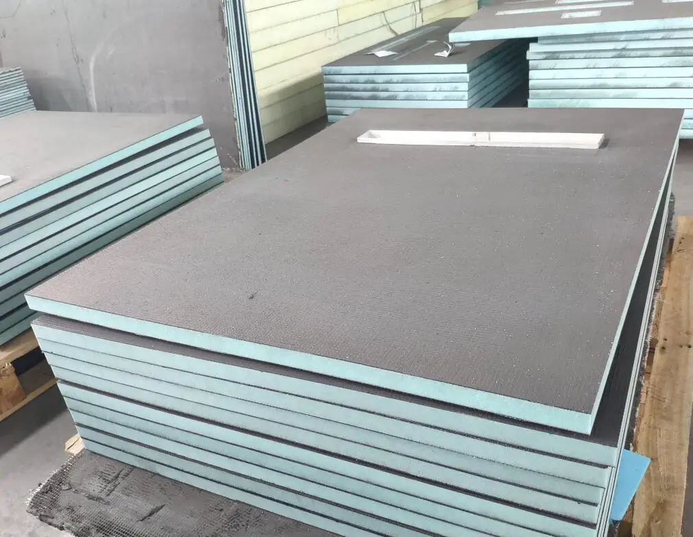 tile backer board  xps shower tray
