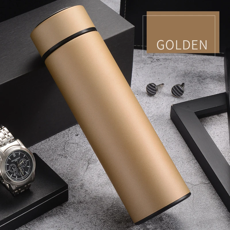 Custom LOGO Black Matte Stainless Steel Vacuum Flask Insulated Thermos