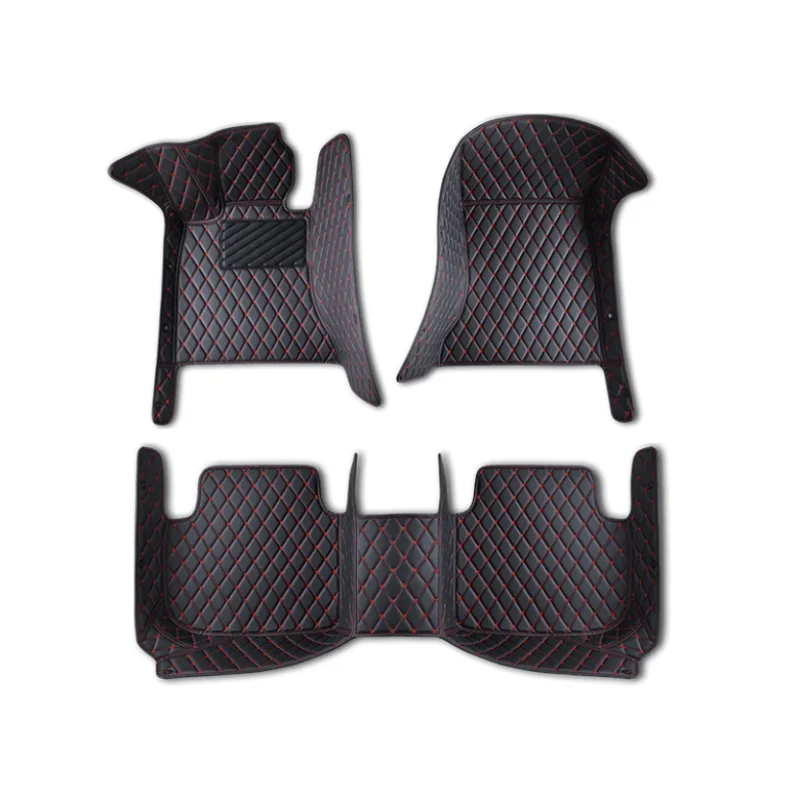 Customized Manufacturers  luxury Interior Accessories Pu leather car floor mats