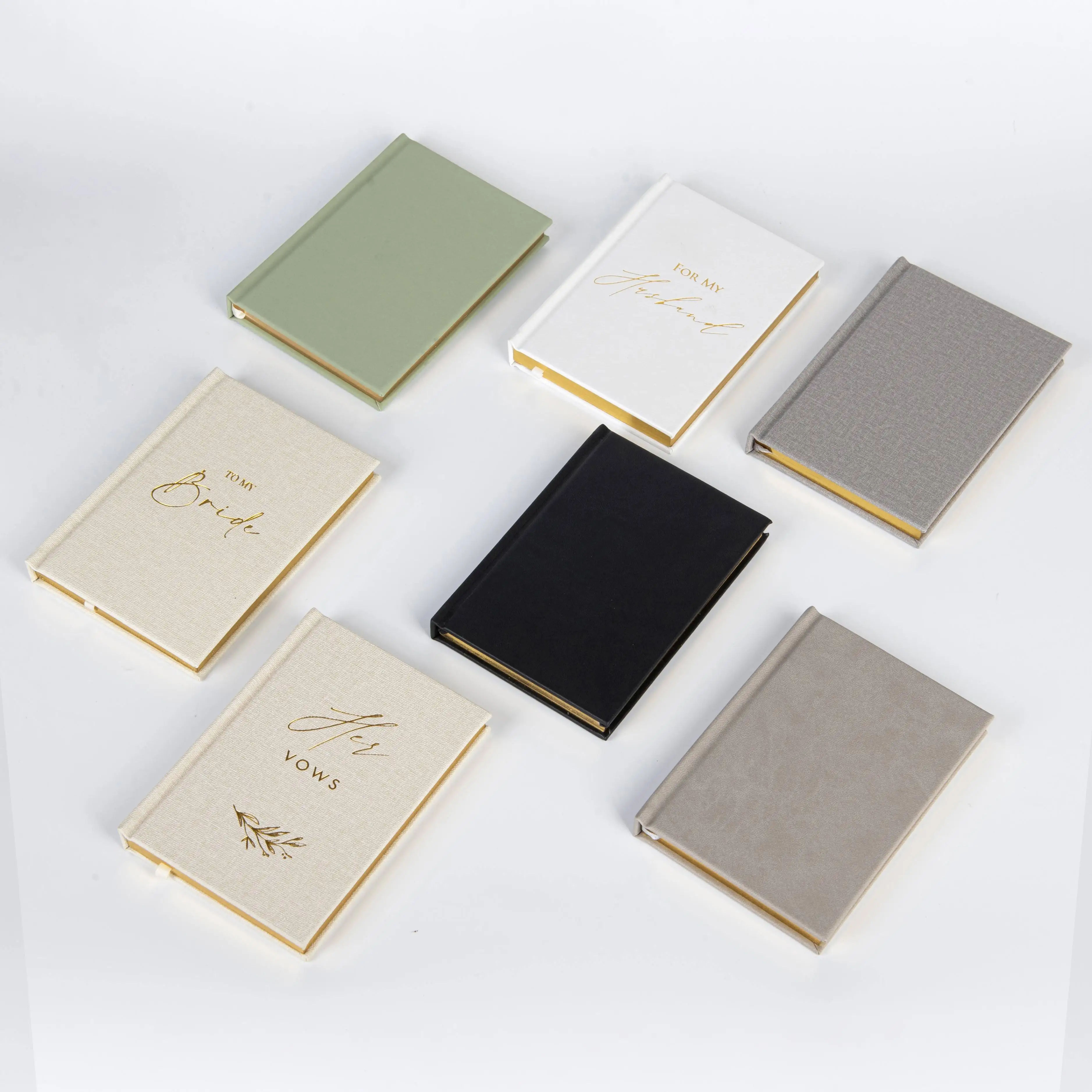 Wholesales Personalized Guest Book Vows Book Customized Planner Hardcover Organizer Dairy Journal Wedding Notebooks With Box
