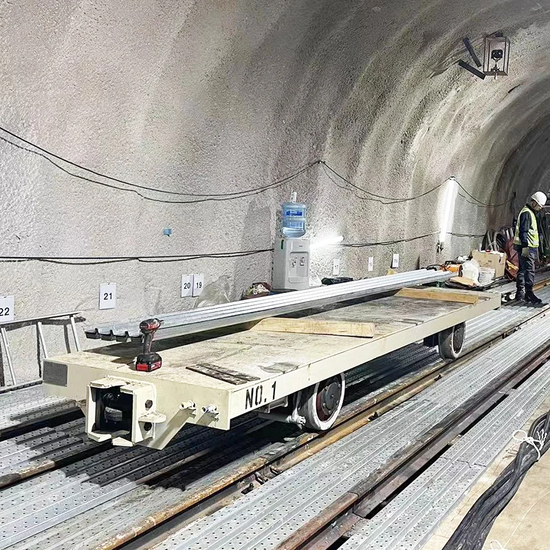 TimesPower  customized Flat car  locomotive  Flat car for TBM project railway wagon for TBM project